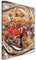 Feeby Vlies Leinwandbild Gustav Klimt Lebensbaum Malerei Moderner Stil 40x60 cm Wanddeko Design Kunstdruck Zimmerdeko Bilderwand Verwirbelte Zweige Blumen Schmetterling Rot