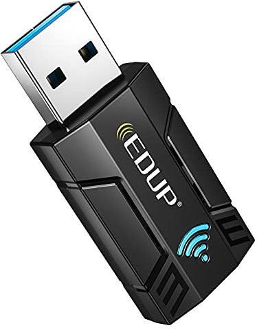 EDUP AC1300 WiFi-Dongle Adapter, USB 3.0 Dualband 5 GHz/2,4 GHz WiFi-Adapter für PC Desktop Laptop, 802.11ac Wireless-Netzwerk unterstützt Windows 11/10/8.1/8/7/XP/Vista, Mac OS X 10.6-10.15