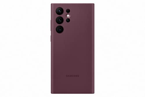 Samsung Cover in Silicone morbida per Galaxy S22 Ultra 5G, Burgundy