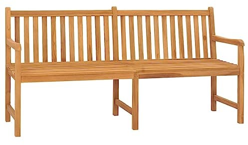 vidaXL Teak Massiv Gartenbank Sitzbank Parkbank Holzbank Massivholzbank Bank Gartenmöbel Terrassenbank Balkonbank Terrasse Outdoor 180cm