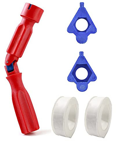 Newsmy 3 Pack Toilet Seat Spanner Plumbing Tools Fitting Tool Installation Attachment, Universal Installation Wrench, 10/13/17mm Professional Plastic Removal Installation Wrench Including 2 PTFE Tape