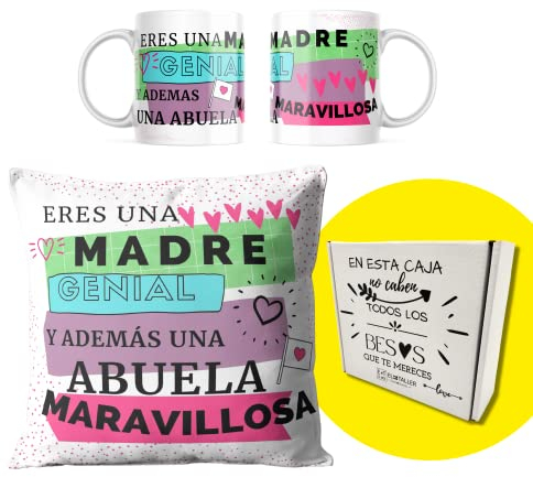 ETKR - Regalo Dia de la Madre - Cojines Sofa con Relleno Incluido y Taza Dia de la Madre - Cojines Grandes Originales - Almohada para Sofa Decorativa - Regalo para madre - Cojin Sofa (Rosa)