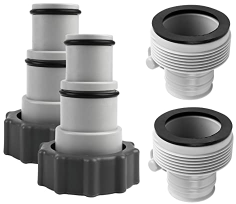 Roadtime Adaptadores de manguera para piscina, adaptador de manguera para bombas de filtro y sistema de agua salada, convertidor de manguera para piscina (2 unidades tipo B+2 unidades tipo A)