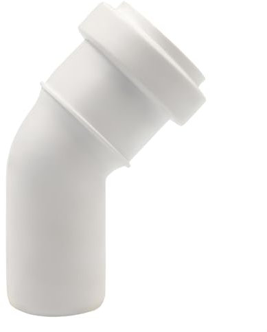 Arco DIN 40 30° bianco | Canale bianco PP | Manicotto a incastro con guarnizione a labbro, silenzioso