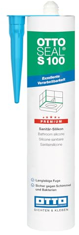 S100 Premium-Sanitär-Silikon 300ml inkl. kör4u Tülle (C501 Hellgrau 21)