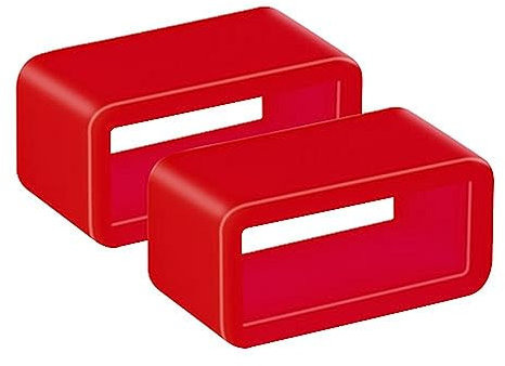 Taffstyle Lot de 2 boucles de rechange pour bracelet de montre, rouge, 14mm | Kinder | Little, Classique