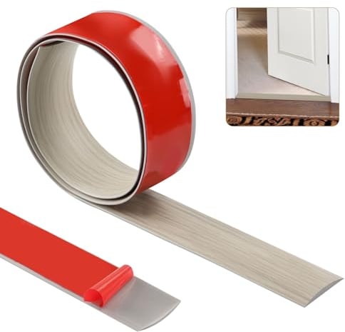 100cm×5cm Übergangsleiste Selbstklebend,Vinylboden Bodenbelag Türleiste Selbstklebend,Türschwellen Leiste,Flacher Laminatprofil-Bodenbelag-Randstreifen(Graue)