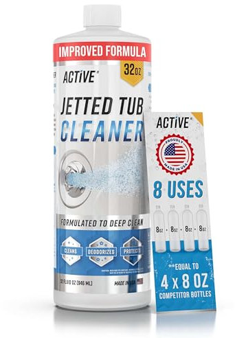 ACTIVE Jetted Bath Tub Cleaning Solution - 32 oz liquid for Spa Bath and Whirlpool, 946.35 ml (Pack of 1)