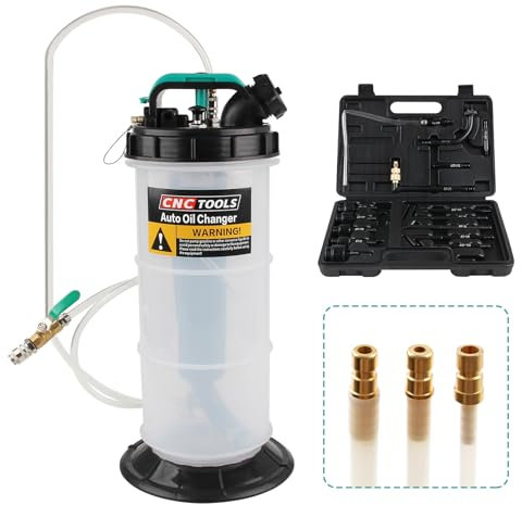 Godimg Bomba De Llenado De Aceite De Transmisión,Manual de Doble Uso Bomba de Extracción de Aceite 5.3l, con 15 Adaptadores Más Comunes