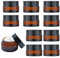 10 Stück Braunglas Salbentiegel,20ml Amber Glas Leerdose, Creme behälter,kleine dose mit deckel, Reise Probenbehälter,Cremedosen zum befüllen von Kosmetika, Lotionen, Cremes