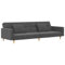 vidaXL Schlafsofa 2-Sitzer, Sofa mit 2 Kissen, Schlafcouch für Wohnzimmer Heimkino Büro, Couch Sofabett Tagesbett Gästebett, Hellgrau Stoff