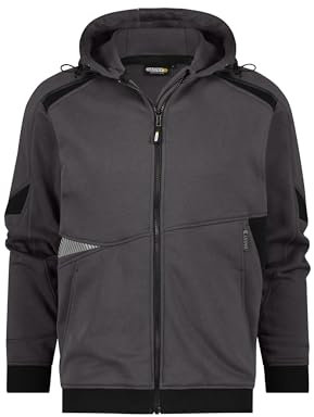 DASSY® Lunax Kapuzensweatshirt - Größe XL - ANTHRAZITGRAU/SCHWARZ