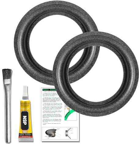 North Speaker Parts 5 Foam Woofer Speaker Light Surrounds Repair Kit Glue UK