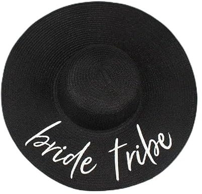 HDLOVE Personnalisés Chapeau De Paille D'été pour Femme, avec Texte Ou Nom, Femmes Chapeaux D'été Chapeau, De Soleil À Bord Large Souple avec Chapeau De Paille, Chapeau De Paille Pliable(Black)