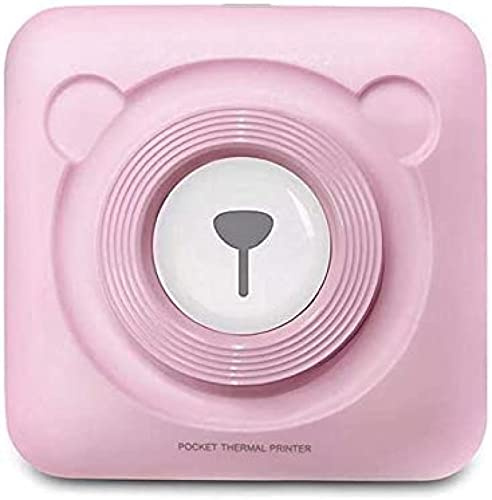 Mini imprimante Thermique, imprimante instantanée Photo BT Rechargeable par USB sans Fil, imprimante Portable de Poche pour graveur d'autocollants d'étiquettes, Rose