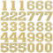 30 Stück Gold Aufbügeln Zahlen Bügelbilder Selbst Gestalten Zahlen Nummer 0 bis 9 Stoff Applikation für Kleidung Kleid Mütze Socken T-Shirt Jeans Tasche DIY Basteln Dekoration