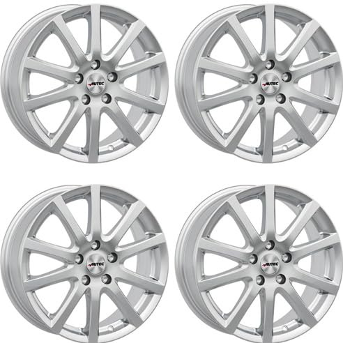 4x AUTEC Felgen Alufelgen SKANDIC ECE 7.0x17 ET45 5x112 Brillantsilber kompatibel mit VW T-Roc