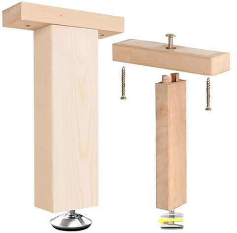 pingping1991 2 Stück Verstellbare Bettgestell Stützfüße, Bett Mittelstütze Höhenverstellbare Stützbeine für Bettrahmen Stützen Möbelfüße Lattenrost,für Möbel, Bett, Sofa