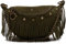 BARONE Damentasche aus Wildleder, verstellbarer Schultergurt und feste Kette, Made in Italy, signierte Tasche für jeden Anlass, grün