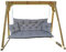 IN WOHO Hollywoodschaukel Auflage Outdoor Sitzkissen Gartenbankauflage Bankauflage Wasserabweisend Gartenbank Sitzkissen Bankkissen Sitzauflage Bank Palettenkissen mit 2 kleinen Kissen 120x60x50 Grau