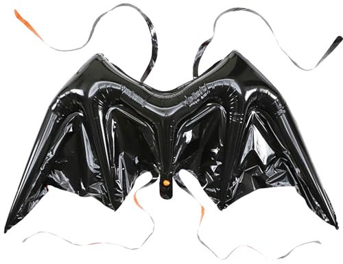 KOBOKO Folienballon Halloween, 2 Stk XXL Halloween Fledermaus Flügel Ballons, Halloween Fledermaus Luftballon, Halloween Deko Fledermaus Folienballons, Halloween Party Helium Ballon Cosplay Party Deko