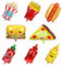 8stk Luftballons mit Essensmotiven, Hamburger Luftballon aus Aluminiumfolie Pommes Frites Popcorn Pizza Hamburger Hot-Dog-Luftballons für Partys mit Essensmotiven Geburtstagsfeier-Dekoration