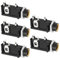 eMagTech 5Pcs 4pin PCB Jack Socket 6.35mm Stereo Headphone Socket Gold-Plated Jack with Gasket for PCB Guitar Mic Microphone Headphone