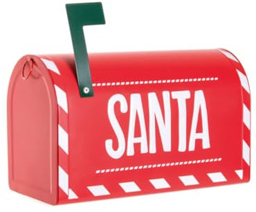 CapitanCasa Buzón para cartas de Santa Claus para correo Papá Noel rojo Mod. Open
