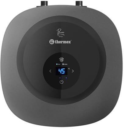Thermex Buono Warmwasserspeicher 15 L Untertisch – digitales Display, 1500 W, Temperaturregelung, modernes Design, energiesparend, CE-zertifiziert, Schwarz, inkl. Sicherheitsventil