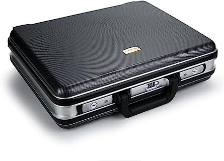 WTBHDUK Valigia con Telaio in Alluminio da 18 Pollici, Nera, Valigetta per Laptop Aziendale, Impermeabile, AntiGraffio, Portatile