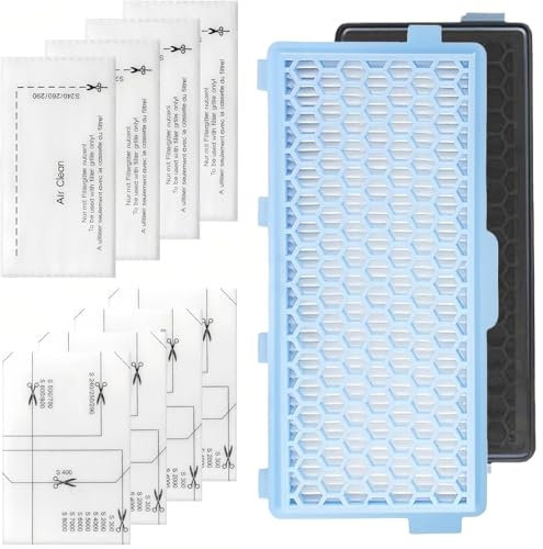 Filtro per aspirapolvere Miele con 2 filtri HEPA e 4 filtri motore per chi soffre di allergie, per Compact C1 & C2, Complete C2 & C3, S8340, S4000, S5000, S6000 e S8000 Series
