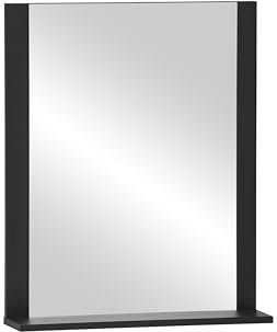 Schildmeyer Spiegel mit Ablage Edda 702032, schwarzmatt, 59,6 x 12,3 x 71,1 cm