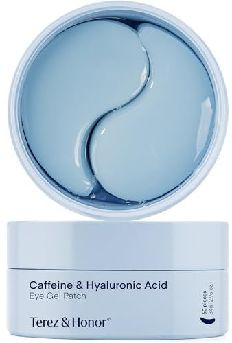 Korean Under Eye Gel Patches: Augenmasken für geschwollene Augen, Augenringe & Falten mit Koffein, Hyaluronsäure & Niacinamid, Aufhellende Hydrating & Kühlende Hydrogel Hautpflege Pads - 30 Paar