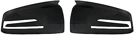 Rückspiegelkappe Für Benz W176 W246 W204 W212 W221 C117 X204 X156 Rückspiegel-Abdeckkappen Tür Spiegelkappen(Bright black)
