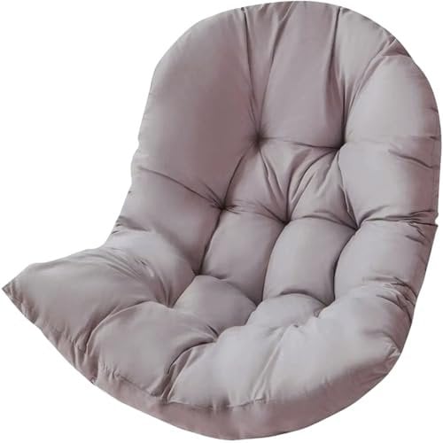 JZLEJC Egg Chair Cushion Replacement 47x31.5, Soft Thicken Comfortable Hanging Swing Cushions for Outdoor Indoor Home, Light Grey