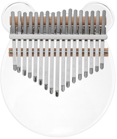 Kleiner Kalimba aus Acryl für Anfänger, Integrierte Form | Glatte Oberfläche, Stabile Struktur, Erhöhte Zähigkeit, 17 Töne mit Eq, 1 Satz