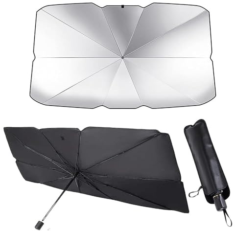 LDWRMHFN Coche Parasol Paraguas, para BMW X5 F15 F85 E70 E53 G05 Plegable y Retráctil Protección Ultravioleta Parasol de Coche para el Parabrisas