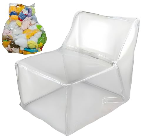 Kanoauo Plüschtier Aufbewahrungssack Sitzsack | PVC Sitzsack Zur Plüschtieraufbewahrung,Füllbarer Spielzeugorganizer für Kinderzimmer Spielzimmer | Mädchen Töchter Und Söhne