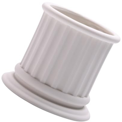 Pot à Bougie DIY en Céramique Blanche, Contenant Simple pour Fabrication