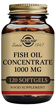 Solgar Fish Oil Concentrate 1000 mg - 120 Softgels | Supports Heart, Brain Function & Vision - Essential Omega-3 Formula for Daily Wellbeing - Gluten Free