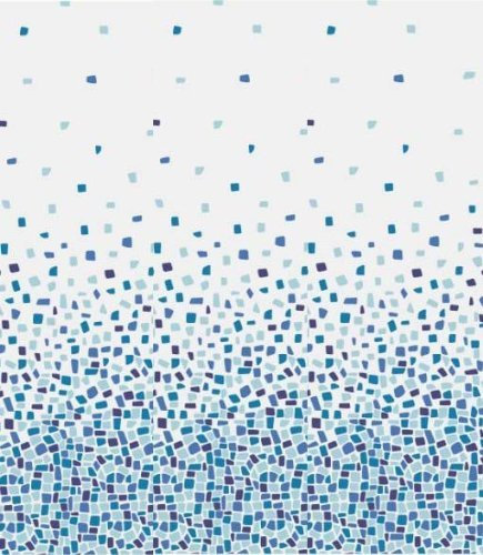 Tenda Doccia in Poliestere impermeabile 120X200 PIETRA BLU MAURER con ganci