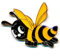 Biene Honigbiene Maja Honey Bee Badge Metall Button Pin Anstecker 0802