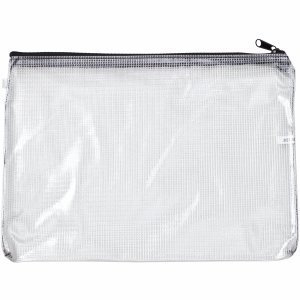 Rumold Mesh-bag A5 Netzgewebe Reißverschluss transparent/schwarz