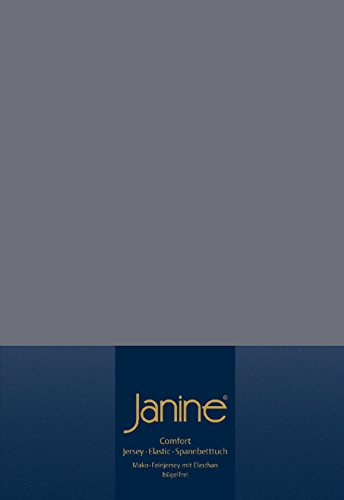 Janine Spannbettlaken Elastic 5002, Gr. 150x200 cm, Fb. 48 opalgrau, Elastic-Jersey