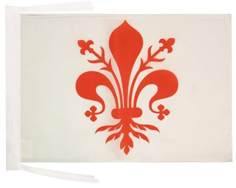 BANDIERA FIRENZE 45x30cm - BANDIERINA FIRENZE IN TOSCANA 30 x 45 cm cordicelle - AZ FLAG