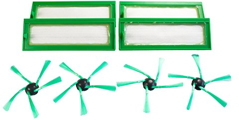 Hannets Hochwertiges Ersatzzubehör Vorwerk VR200 I VR 200 Roboterstaubsauger Staubsaugroboter Ersatzset passend für Vorwerk Kobold VR 200 Hannets Nr. VR200 4S-4F