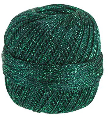 GRÜNDL Häkelgarn Glitter 25g 110m Lauflänge 95% Viskose 15% Polyester Wintergrün