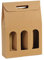 CLASS WINE Boîte pochette valisette carton ondulé 3 bouteilles avec fenêtre Onda Havana EAN