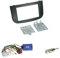 Einbauset: Doppel 2-DIN Blende Radioblende schwarz + China Lenkradinterface Lenkrad Adapter LFB für Mitsubishi Colt (Z30) 11/2008-11/2012