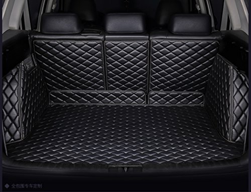 FHJBP Kofferraummatte für Jeep Renegade, Allwetter-Cargo-Matte, 3D-Vollabdeckungsschutz (schwarz mit schwarzen Nähten)